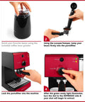 Step-by-step guide for using Badass 15 Bar Espresso Machine And Cappuccino Maker With Slick Milk Steamer And Hella Easy 7 Piece Barista Bundle Featuring Quick Grinder And Dual Cups For No Sweat Latte Prep And Knockout Drink Quality Daily In Blue.