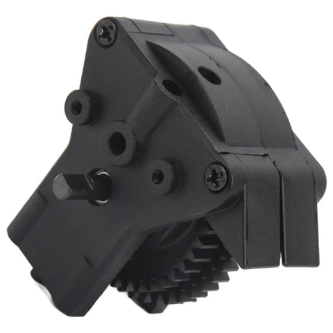 Rock Solid Two Speed Gearbox With Corrosion Resistant Transmission Case For RC Cars showing detailed black plastic unit with gear.