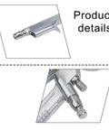 Close-up of the nozzle and control knobs of the Top Shelf Gravity Feed Paint Sprayer Gun 0.5mm Precision Nozzle 125ml Cup.
