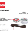 Lead Free Silver Safe Flo Solder Kit With One Quarter Pound Wire Solder Tinning Flux Abrasive Cloth And Application Brush Kit Includes