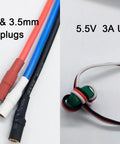 Close-up of 30A RC ESC with XT60 & 3.5mm bullet plugs, 5.5V 3A UBEC for brushless motors, 2 to 4S LiPo, high performance for drones.