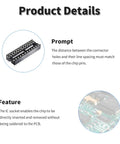 24 Pin DIP IC Socket 2.54mm Pitch Narrow Body For Soldering DIP IC Socket Adapter For PCB Design And Breadboard Projects Durable Plastic Housing Easy IC Testing Prototyping