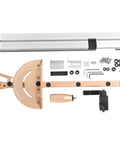 Adjustable Aluminum Miter Gauge Featuring Rock Solid Angle Lock And Smooth As Butter Gliding Track For Table Saw And Router Tasks Built Tough For Dead Nuts Accuracy Daily, complete with sliding track and accessories.