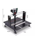 Premium Electric Brick Cutter With Variable Speed Dial Lightweight Masonry Saw, 74cm x 72cm worktable, precision cutting setup.