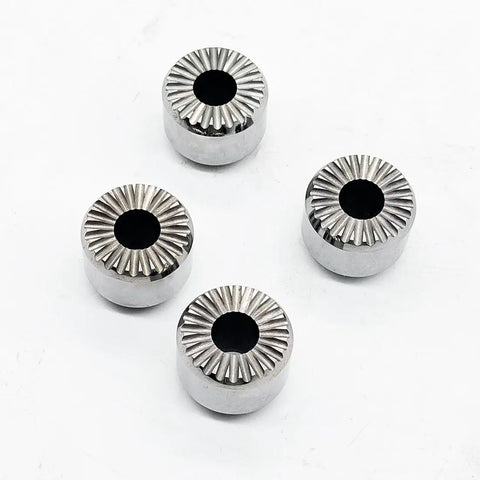 Heavy Duty Tungsten Steel Conductive Block For Wire EDM Machines High Density Low Impurities Silver Finish Diameter 24.5 Mm Height 20 Mm Inner Diameter 10 Mm Model M009 X056C432H01 Fit For Power Feed Contact CNC Cutter on display