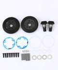 Two Piece 34T Main Differential Helical Gear And 14T Input Gear Set for Arrma 1/10 Scale RC Cars components layout