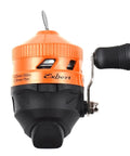 Spincast Fishing Reel For Beginners With Right Hand Retrieve Easy Push Button Casting Pre Wound Nylon Line Durable Orange Design