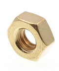 Versatile Brass Machine Screw Hex Nuts for 1/4-20 Thread Size, 25 Pack Prime-Line Nuts for Standard Machine Screws, Solid Brass Fasteners