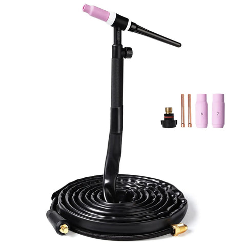 Air Cooled TIG Torch 150A Lift TIG with WP17V Plug 13 Foot Cable 10 25mm Plug Connector Argon Ready Welding Torch Kit