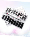 18 Spec Miniature Screw Set Kit With Flat Head Screws In Transparent Case For Glasses And DIY Repairs visible in clear box