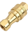 Bad Ass Solid Brass Hydraulic Quick Disconnect Coupler Adapter Fitting 3 8 Inch Bspt Thread High Pressure Rating Up To 500 Bar No Leaks For Truck Mounted Carpet Cleaning Machinery And Industrial Hydraulics Double Seal Tech Tough No Sweat Build, brass coupler