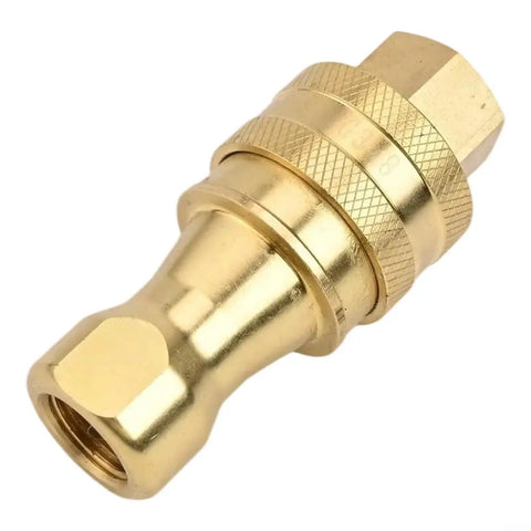 Bad Ass Solid Brass Hydraulic Quick Disconnect Coupler Adapter Fitting 3 8 Inch Bspt Thread High Pressure Rating Up To 500 Bar No Leaks For Truck Mounted Carpet Cleaning Machinery And Industrial Hydraulics Double Seal Tech Tough No Sweat Build, brass coupler