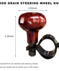 Woodgrain Steering Wheel Spinner Knob With Smooth Ball Power Handle For Quick No Sweat Turns Universal Fit For Cars Trucks And Semis Durable ABS And Iron Construction With Fade Resistant Finish