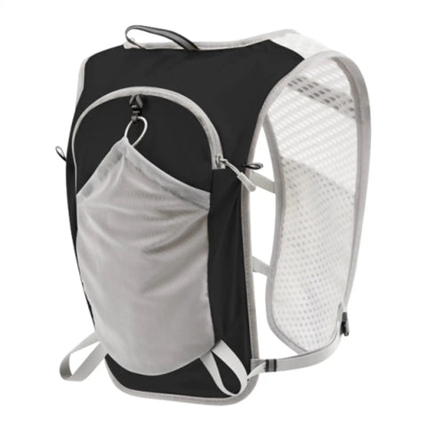 Lightweight Hydration Backpack For Outdoor Adventures With Waterproof Phone Pocket And Large Multi Pocket Layout side view