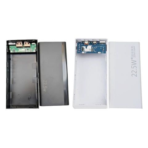 Heavy Duty 22.5W Fast Charging Battery Case For Smartphones And Tablets Built Tough With Smart Temp Control showcasing internal circuitry and two enclosures.