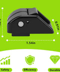 Side view of black SpeedFlex Compatible Football Helmet Chin Strap Stabilizer Kit With Thumb Screws And Cam Loc Housings for helmets.