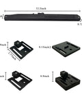 2PCS Barn Door Soft Close Mechanism Spring Buffer Damper Upgraded Hole-Free Version Sliding Barn-Door Hardware dimensions