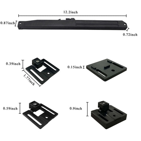 2PCS Barn Door Soft Close Mechanism Spring Buffer Damper Upgraded Hole-Free Version Sliding Barn-Door Hardware dimensions