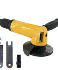 Kickass 4 Inch Pneumatic Angle Grinder Heavy Duty Air Powered Cutting Tool with grinding wheel and attachments visible.