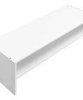 Extra Wide 31 Inch 2 Shelf Storage Organizer Shoe Rack Stackable for Closet White Finish Holds Up To Nine Pairs of Shoes Modern Design and Space Saving Solution