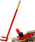 Heavy Duty Pallet Buster Tool With One Piece Handle And Pivoting Head Built Tough For Demolition Deck Board Remover Orange on pallet