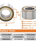 Front Wheel Hub Bearing Assembly For Ford Transit Connect 2010 2011 2012 2013 Drop In Fit 510106 with dimensions and part numbers