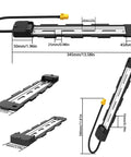 Ebike Battery Base Mounting Plate Bracket With 5 Pin Connector For Polly DP-5 DP-6 DP-7 DP-9 Electric Bikes, size details