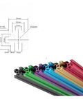 Hella Sturdy 300mm Aluminum Extrusion Frame Kit For Corexy 3D Printers with colorful grooved aluminum rails layout.