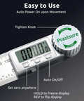 Pro Level Digital Angle Finder Protractor With Roomy Screen For Woodworking And Diy Hustles Featuring Sick Aluminum Build And Dead On Accuracy Calibration Plus Fast Wake Up Feature showing easy-to-use auto power features and digital display