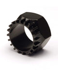 Bottom Bracket Tool BBT-32 for 20-Tooth Splined Cups Shimano and Drive, black metal compact tool on white background