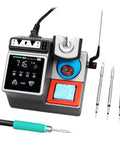 A9 245 Soldering Station Kit with 120W iron, 3 solder tips, digital display, quick change holder, and handle visible.