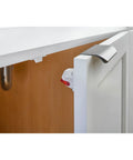 Magnetic Cabinet Locks For Kid Safe Security Set Easy To Install Baby Proofing System shown installed inside a cabinet door