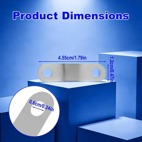 10 Pack Stainless Steel Pop Up Clevis Clips For Sink Stopper Linkage Mount Tub Drain Assembly Replacement Clips Durable Reliable No Fuss Install Plug And Play For Kitchen And Bathroom Sinks, dimensions shown