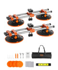VEVOR Seam Setter two-pack with 6-in vacuum suction cups for seam joining and leveling; orange clamps.