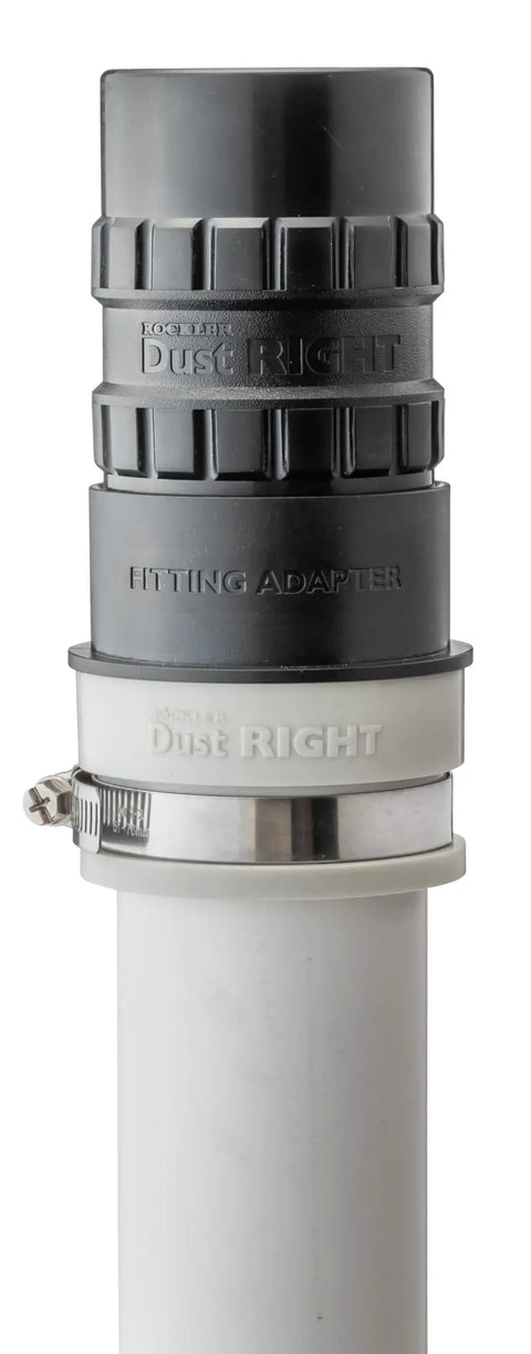 Dust Right Schedule 40 PVC Adapter For 2 Inch PVC To Two And A Half Inch Shop Vac Hose Fittings with clamp