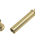 Flintlock Pan Primer Brass Dispenser For Muzzleloaders With 3 Grain Spout, 100 Percent Brass Construction, tube and spout detached