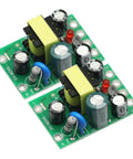 Two Pack AC DC Isolated Switching Power Supply Module Board Dual Output 110V 220V To 5V And 12V DC Converter Power Module For DIY Projects DIY Friendly, two green PCB modules