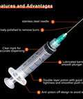 Bulk 50 Pack 5ml Disposable Luer Lock Syringes With 21G 1.5 Inch Needles, Sterile And Individually Wrapped For Lab Use, secure screw-on syringe with marked barrel