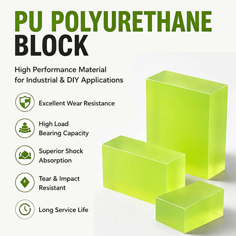 Heavy Duty 2 Pack Solid Polyurethane Blocks Built Tough For Industrial Machinery And Cnc Workshops Rock Solid Spacers Buffer Pads That Handle Heavy Loads Without Breaking A Sweat At 45mm displayed in three sizes.