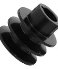 Top Tier Double Groove V Belt Pulley Replacement For Gas Engine Water Pumps, 19 MM keyed cast iron sheave, side view.