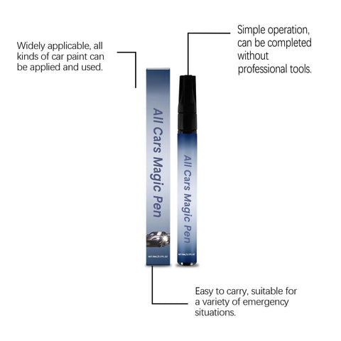 Quick Hit Auto Scratch Remover Pen 3 Pack Magic Paint Touch Up Tool in packaging, ideal for emergency scratch repairs.