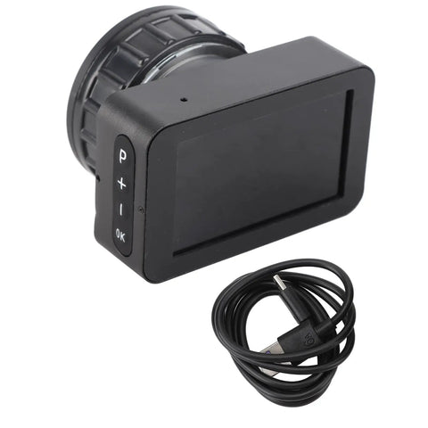 4K HD Eyepiece Camera With 3 Inch Screen For 22mm To 46mm Optical Telescopes And Microscopes Real Time Live Monitoring device on white