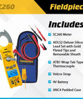 Compact HVACR Clamp Meter With True RMS Temperature Capacitance And Backlight For Field Service, tools and accessories.