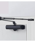 Heavy Duty Automatic Door Closer With Dual Spring Hydraulic Buffer Smooth Silent Close Multiple Speed Settings Fits 25Kg To 80Kg Doors