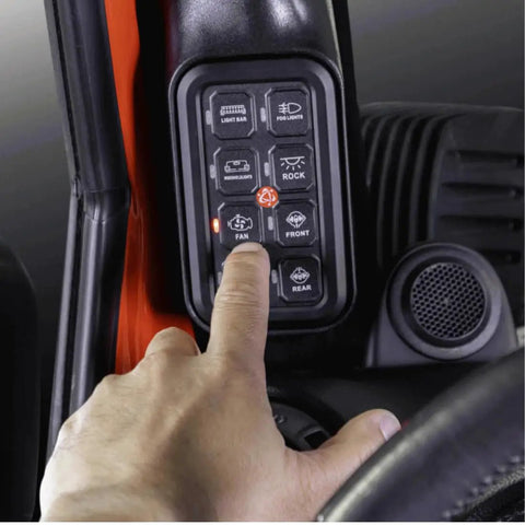 Hand operating 8-gang A-pillar switch panel for Jeep Wrangler JK 2007 2018 8 Gang A Pillar Switch Panel System For 12V Accessories