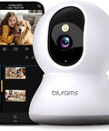 2K Security Camera With 360 Degree Coverage For Home And Pet Monitoring Smart Motion Tracking IR Night Vision Built In Siren