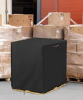 No Sweat Heavy Duty Waterproof Pallet Cover With Thick 600D Fabric And PU Back Coating double stitched seams on a standard pallet.
