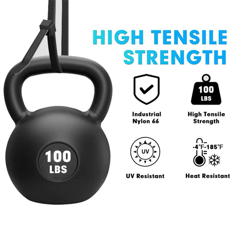 Heavy Duty Nylon Zip Ties 600 Pack Assorted Sizes 8 Inch 12 Inch 14 Inch 18 Inch With 100Lb Tensile Strength features and details