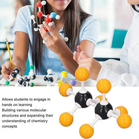 Students using Molecular Model Kit Atom Link Chemistry Set With 1049 Pieces Including 398 Molecular Balls And 512 Connectors