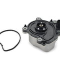 Premium Heavy Duty Replacement Electric Engine Water Pump With Thermostat Plug And Play For Toyota Camry And Avalon 2.5L L4 Hybrid, close-up view with gasket.